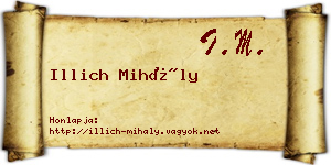 Illich Mihály névjegykártya