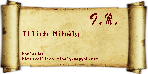 Illich Mihály névjegykártya